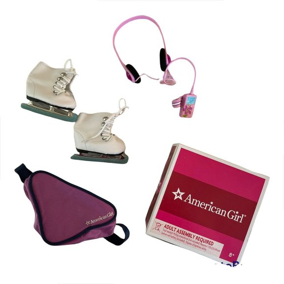 American Girl Mia’s Meet Accessories Ice Skates Bag Headphones Ipod 18” Doll - Picture 2 of 9